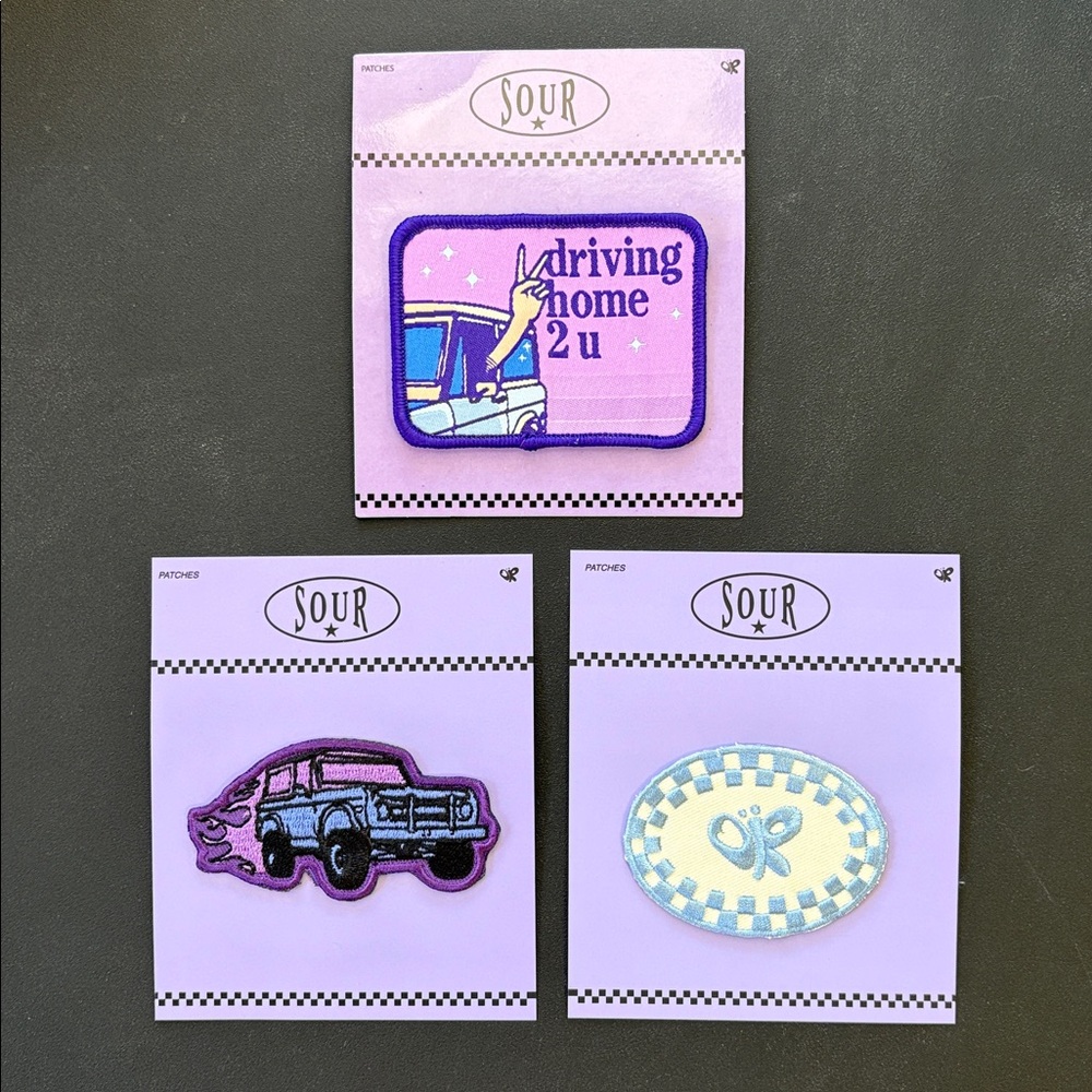 olivia rodrigo patches - 3 pack
